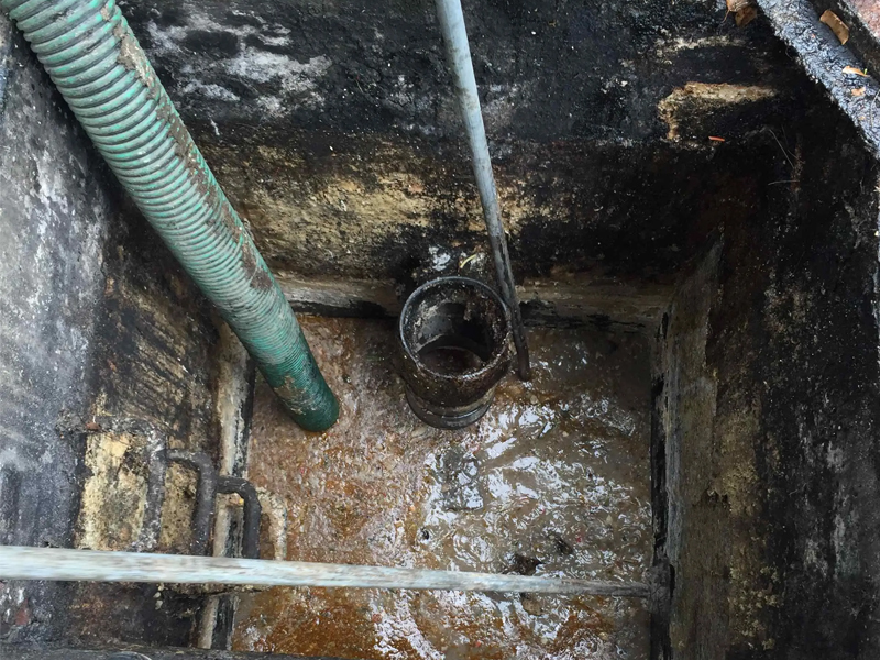 五老村隔油池清理